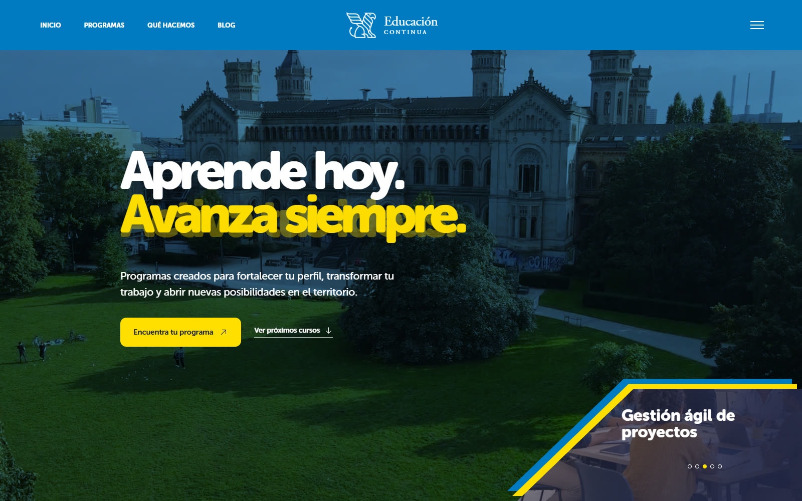 Captura de Educación Continua